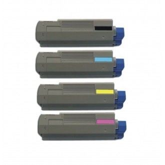 خرطوشة حبر OKI احترافية لطابعة OKIDATA C710 متوافقة مع موديلات OEM 43866108 و 7 و 6 و 5 بألوان متعددة
